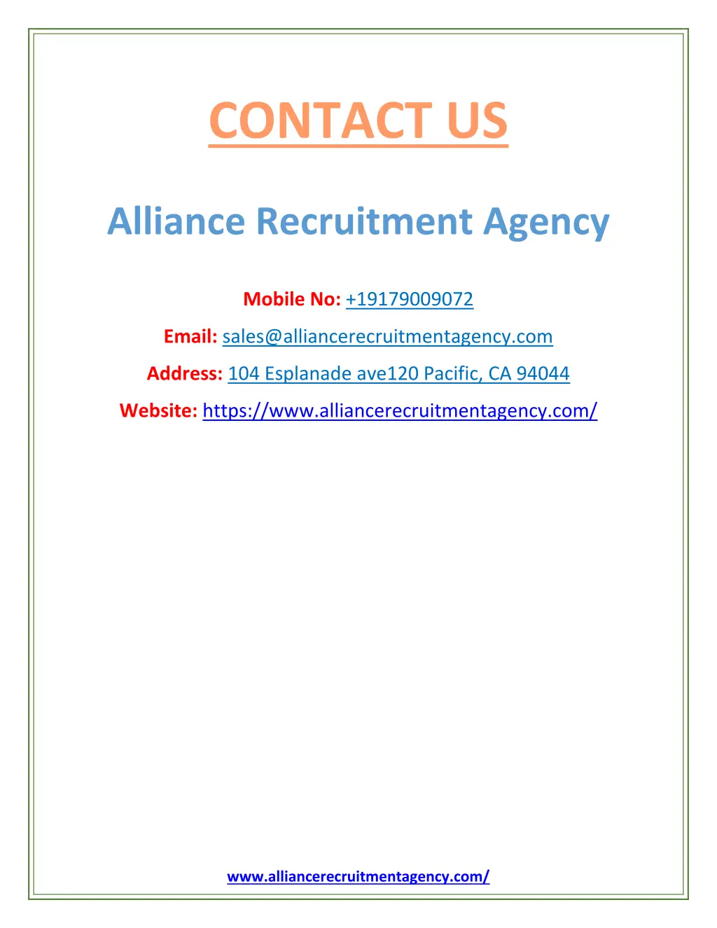 contact us