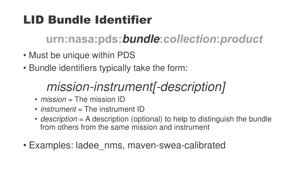 lid bundle identifier