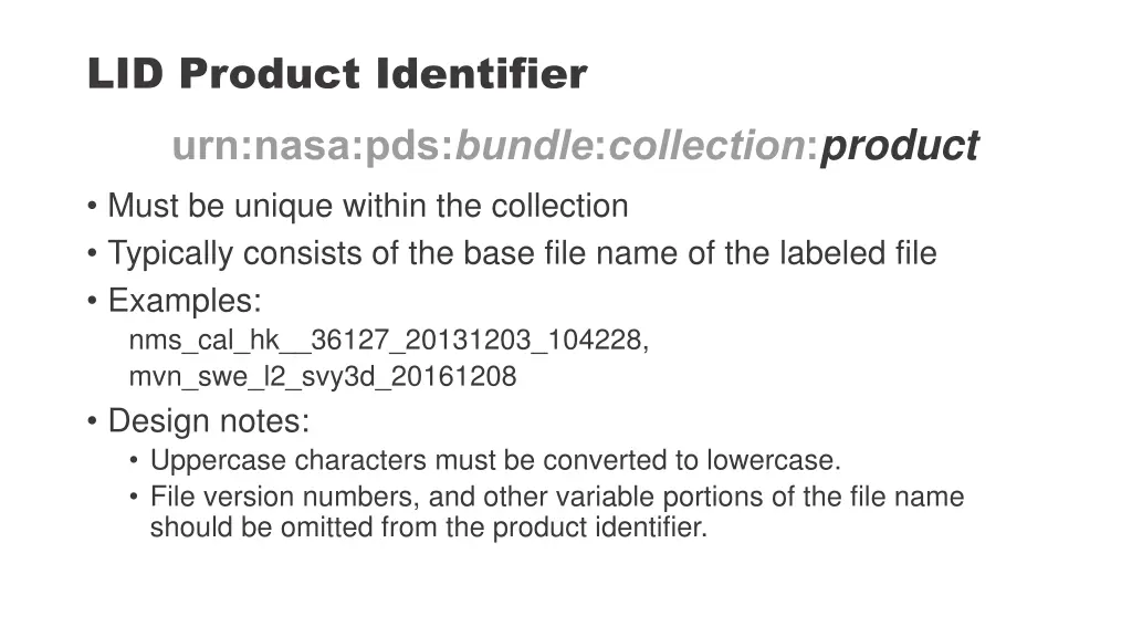 lid product identifier