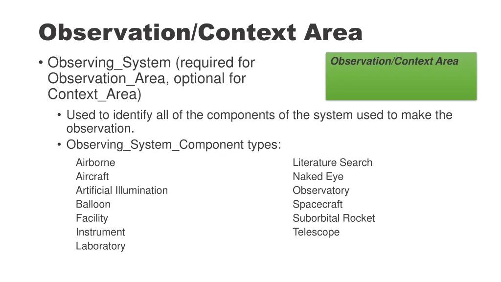 observation context area 4