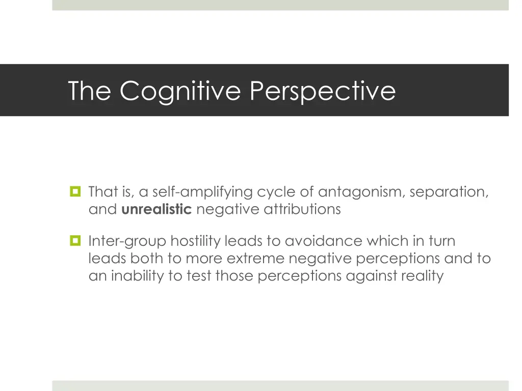 the cognitive perspective 1