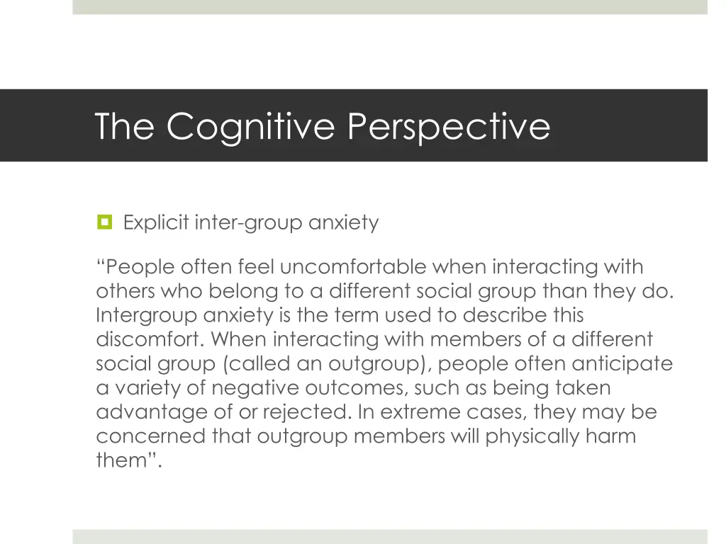 the cognitive perspective 17