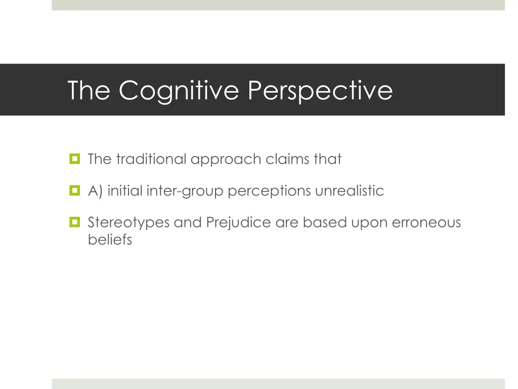 the cognitive perspective 2