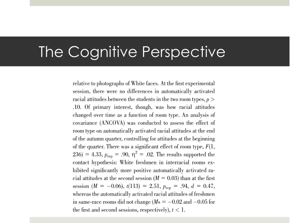 the cognitive perspective 21