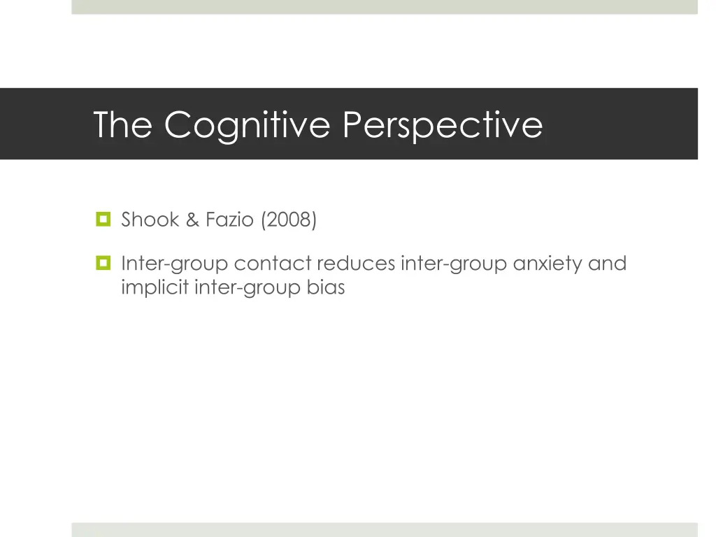 the cognitive perspective 23