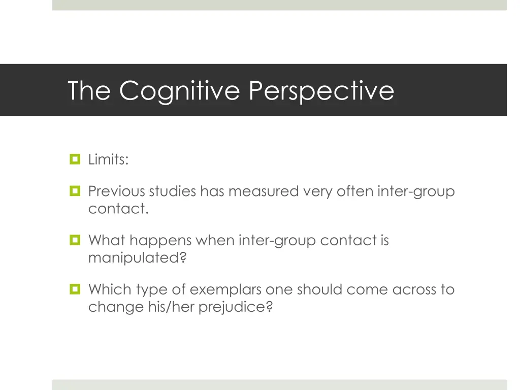 the cognitive perspective 33