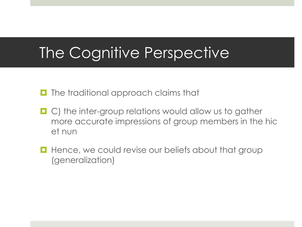 the cognitive perspective 4