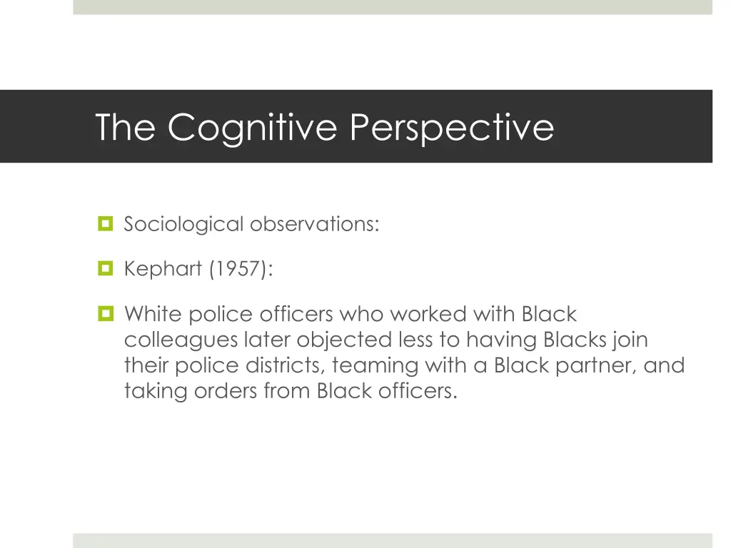 the cognitive perspective 7