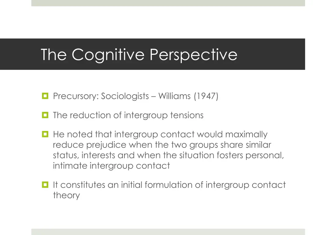 the cognitive perspective 8