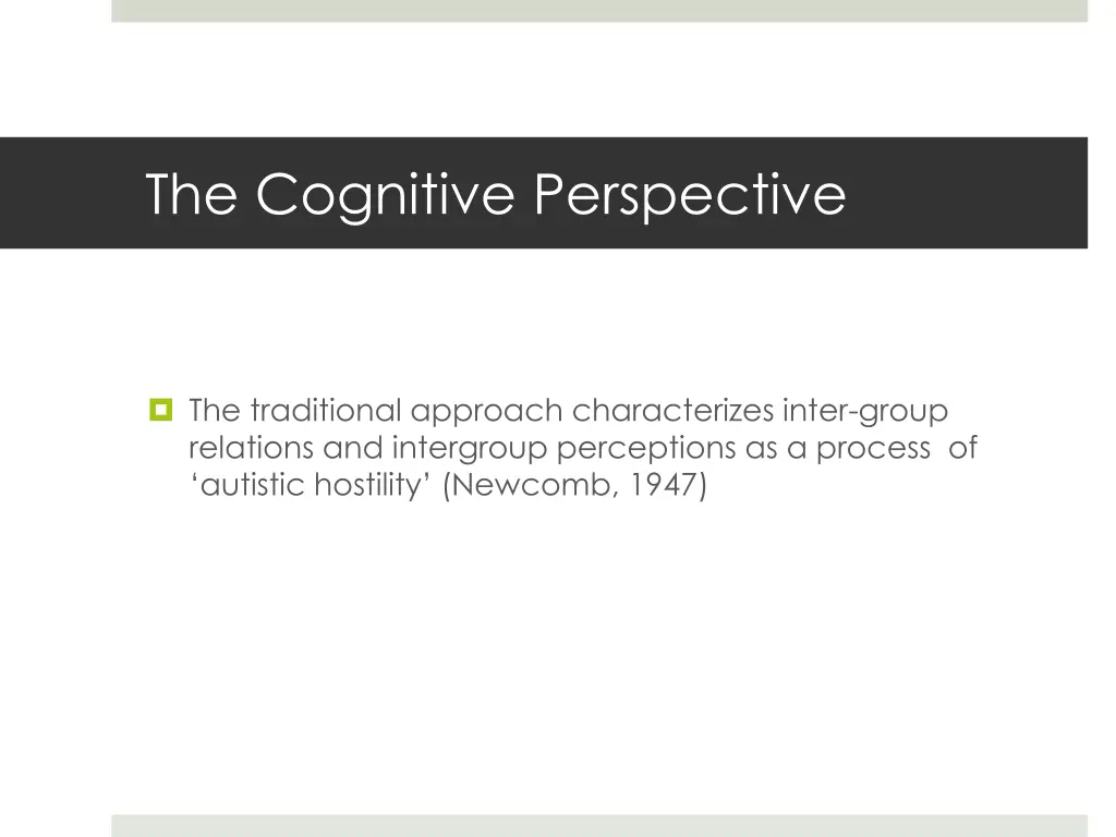 the cognitive perspective