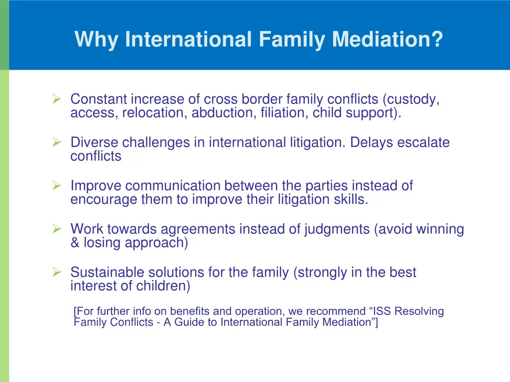 why international family mediation