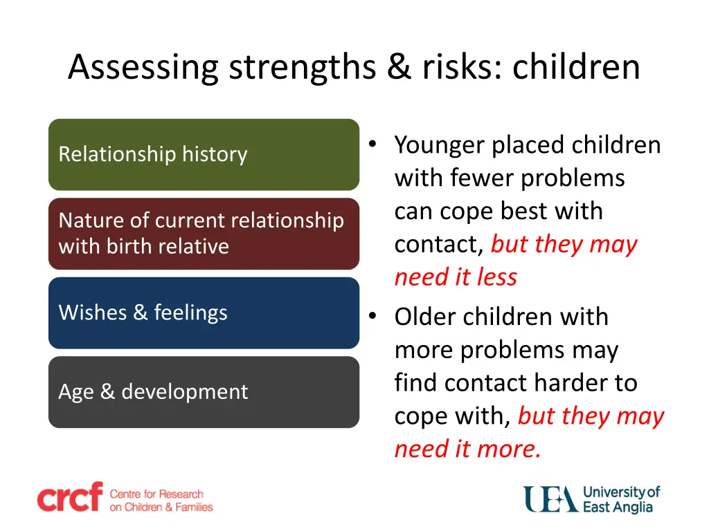 assessing strengths risks children