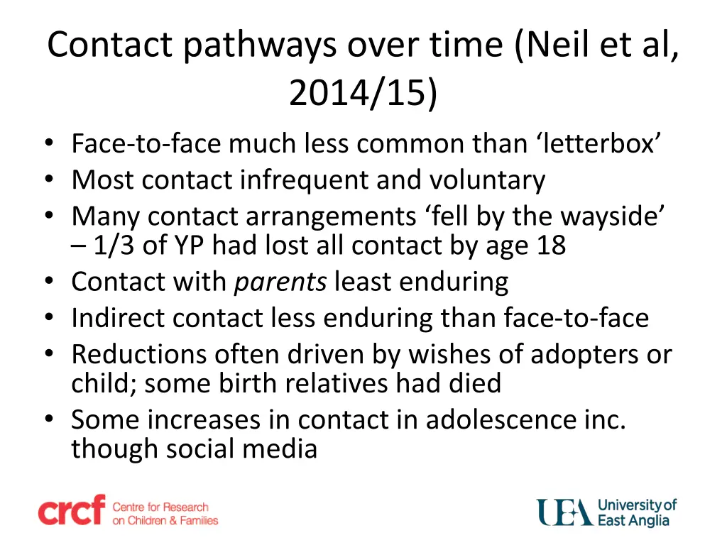 contact pathways over time neil et al 2014