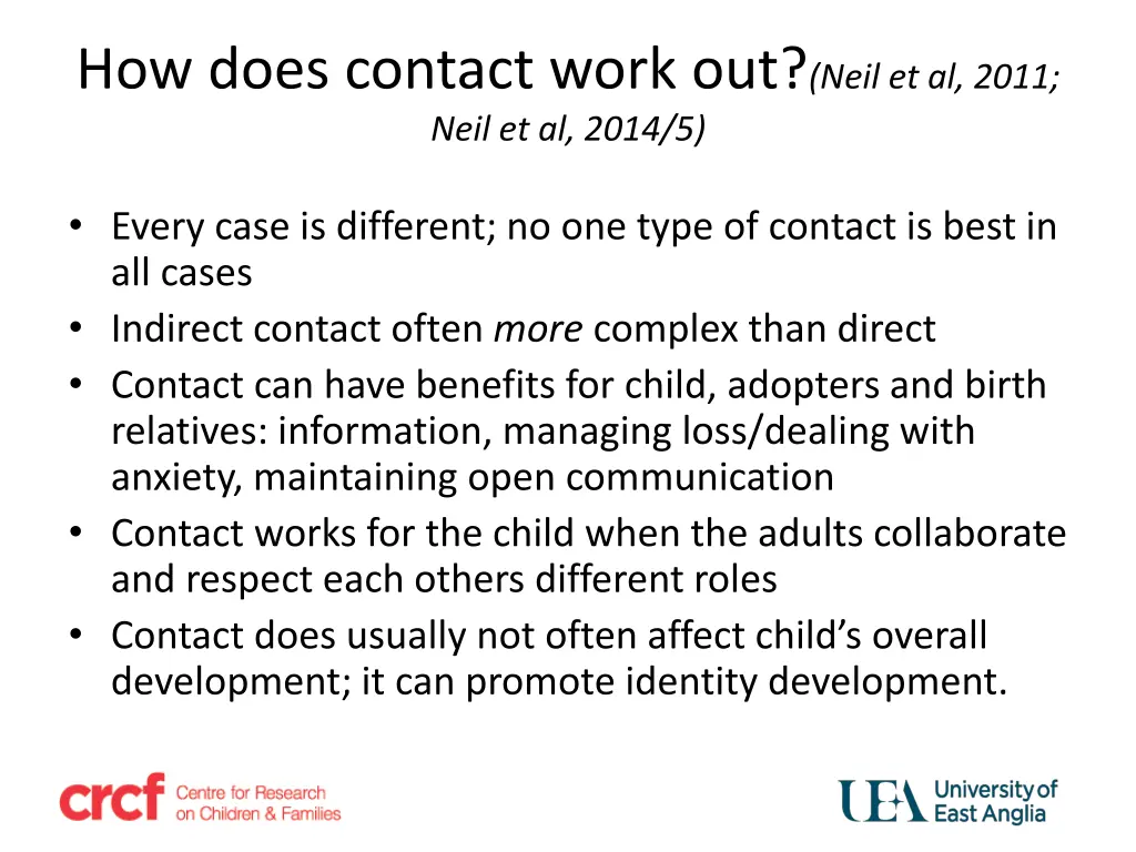 how does contact work out neil et al 2011 neil