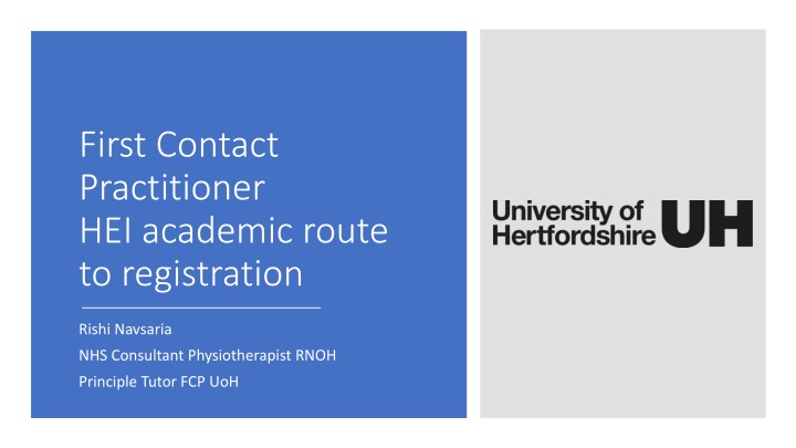 first contact practitioner hei academic route