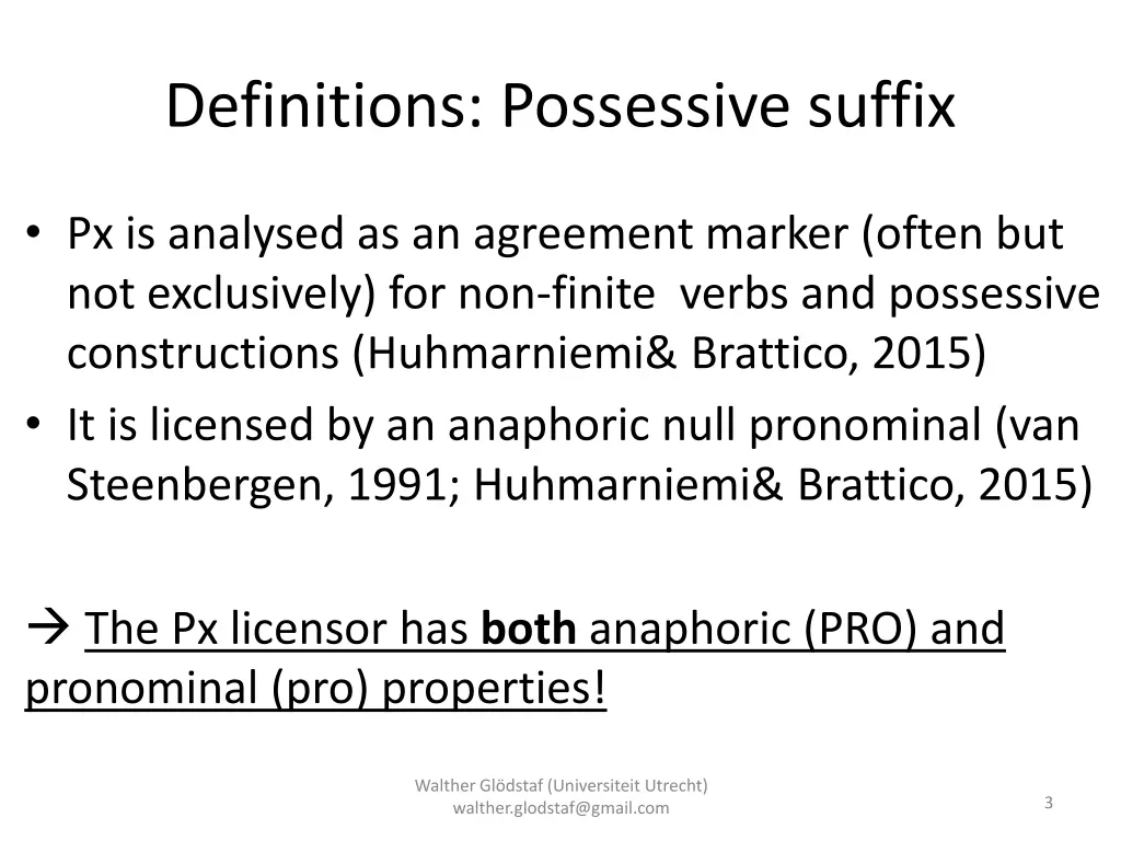 definitions possessive suffix