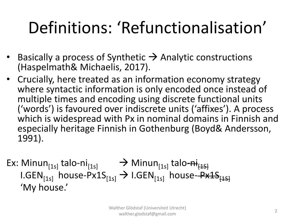 definitions refunctionalisation