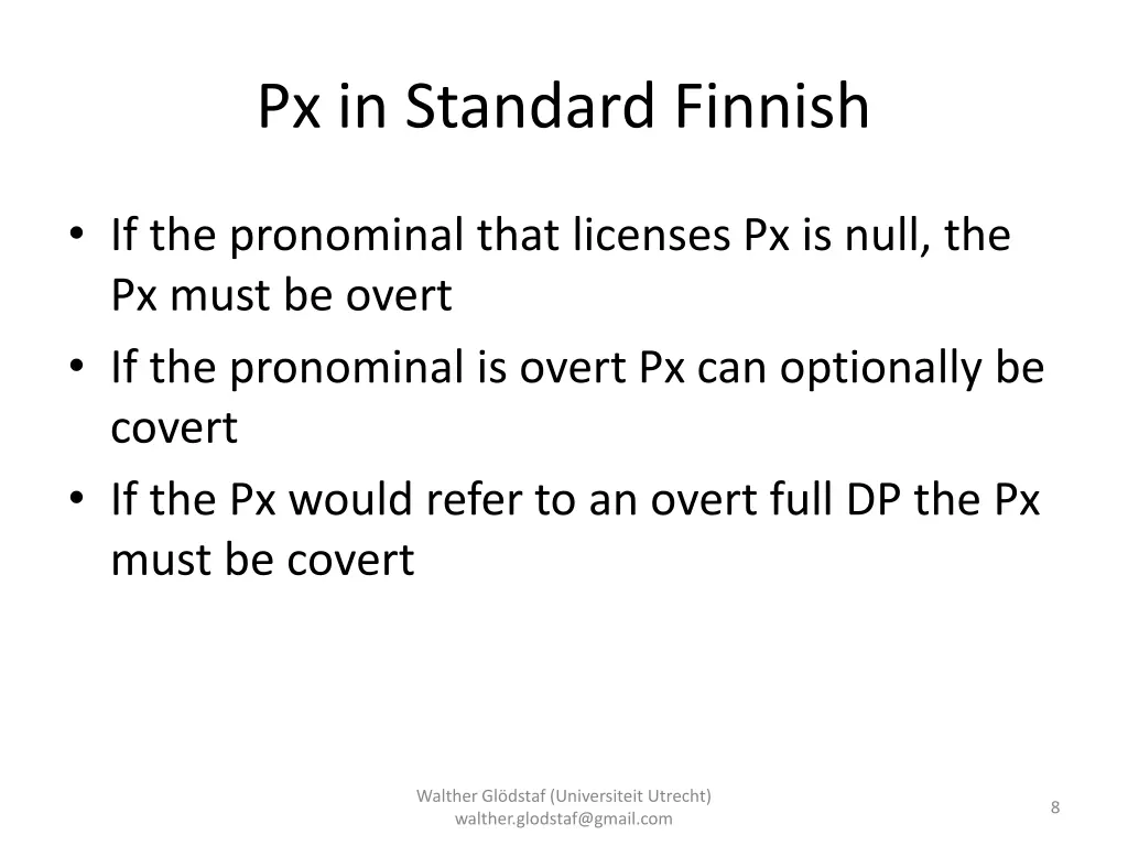 px in standard finnish