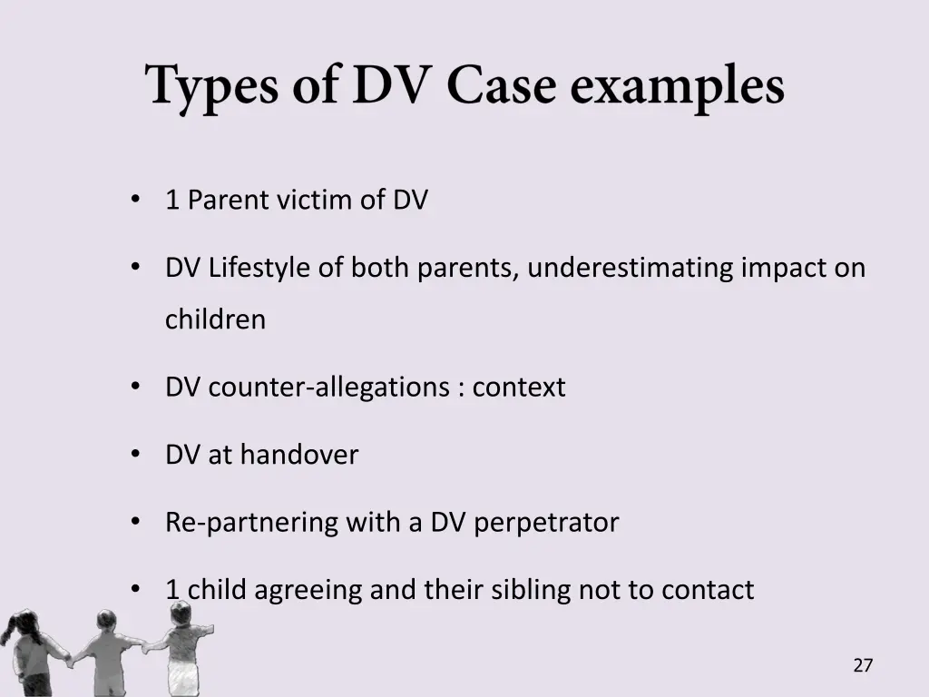 1 parent victim of dv