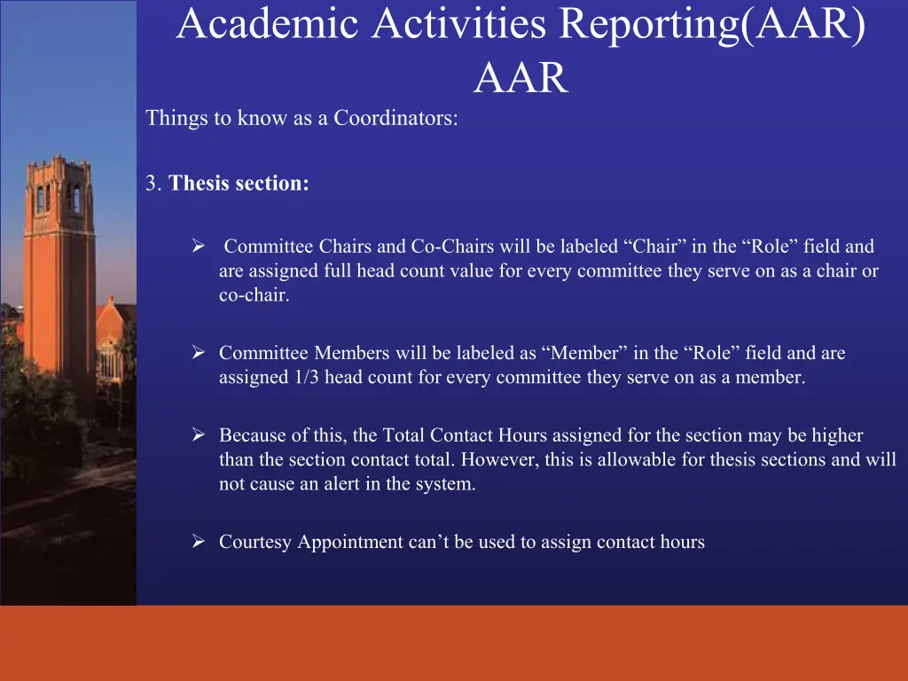 academic activities reporting aar aar things 2