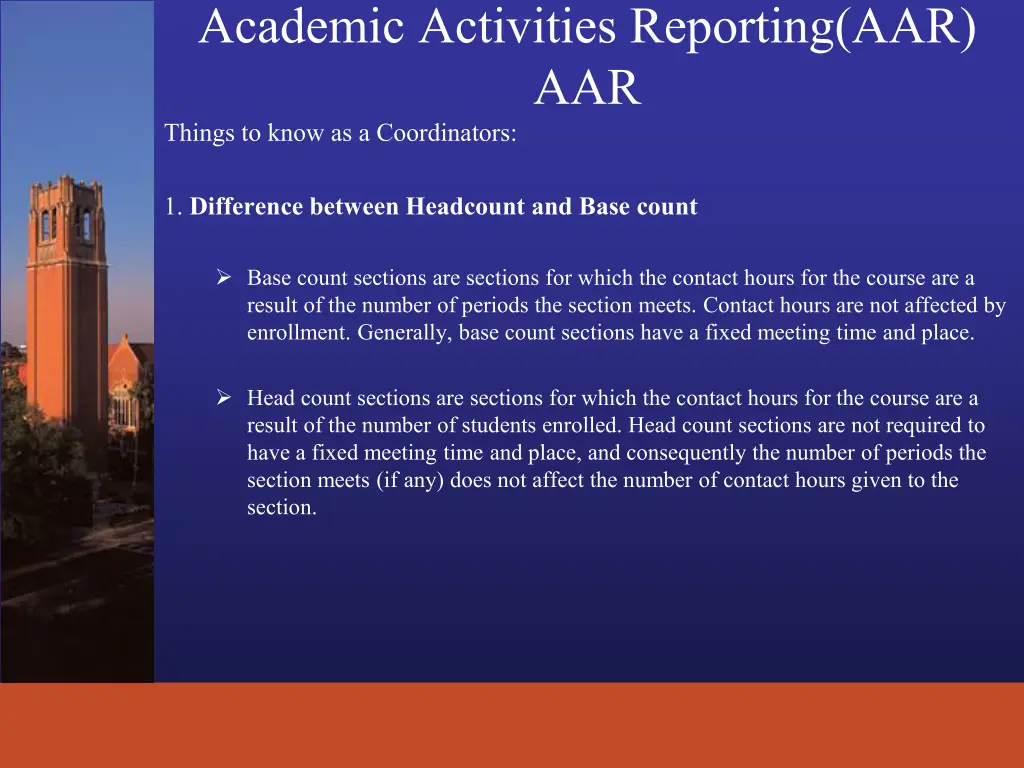 academic activities reporting aar aar things