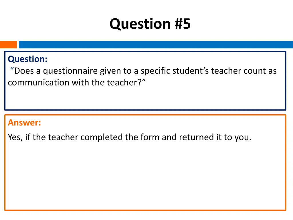 question 5