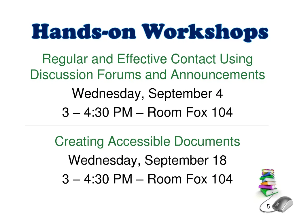 hands hands on workshops on workshops