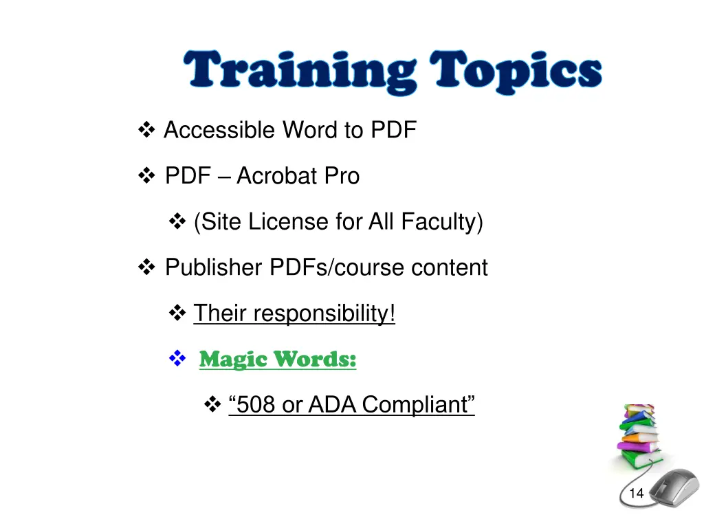 training topics training topics