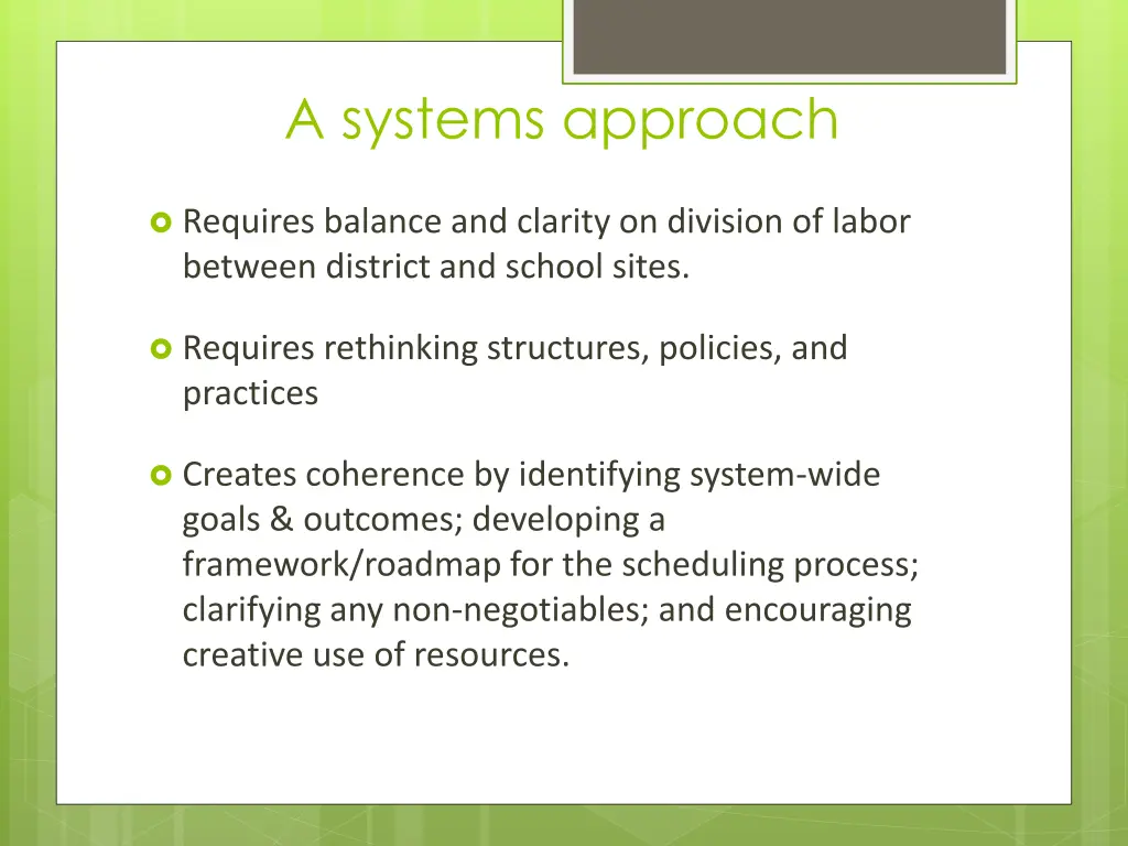 a systems approach 1