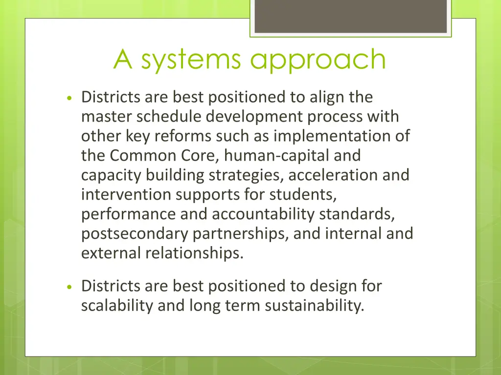 a systems approach