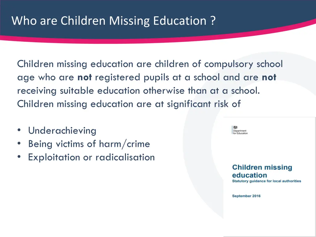 who are children missing education