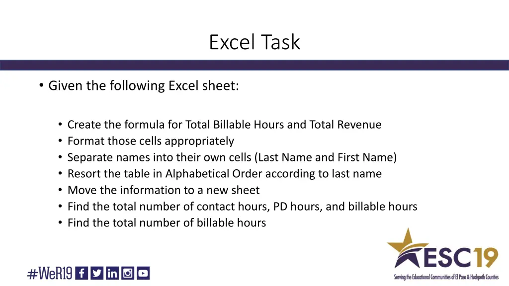 excel task 3