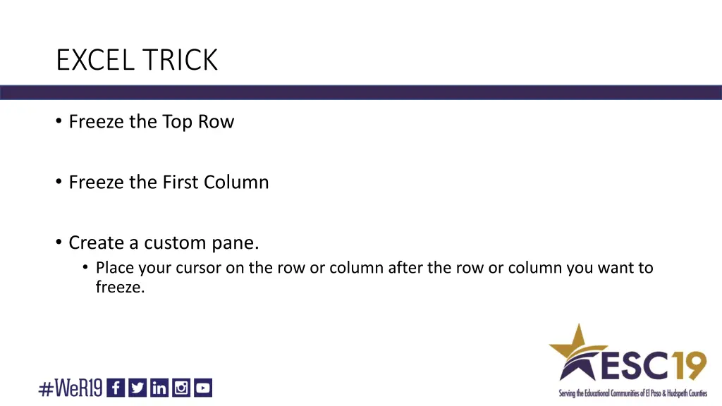 excel trick