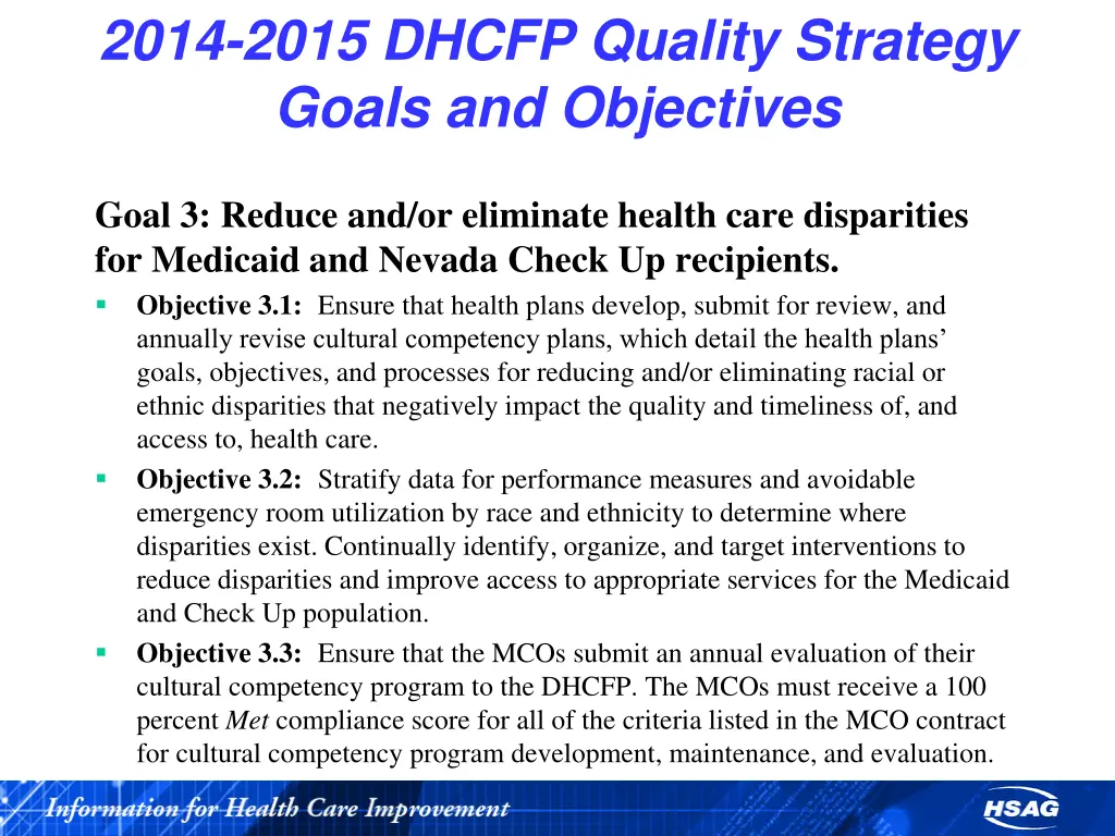 2014 2015 dhcfp quality strategy goals 2