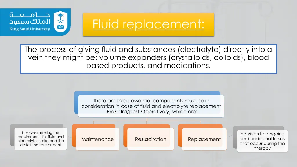 fluid replacement