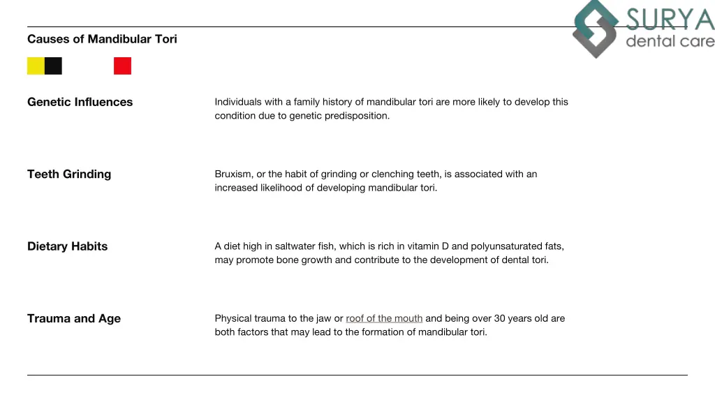 causes of mandibular tori