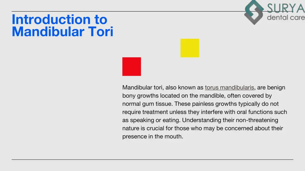 introduction to mandibular tori