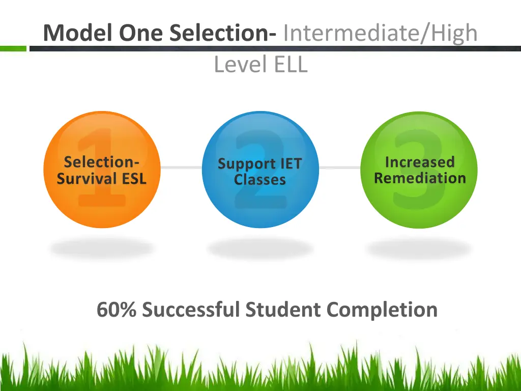 model one selection intermediate high level ell