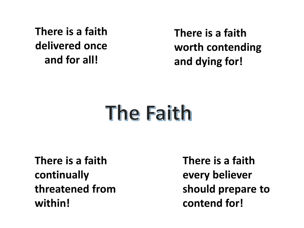 there is a faith delivered once and for all