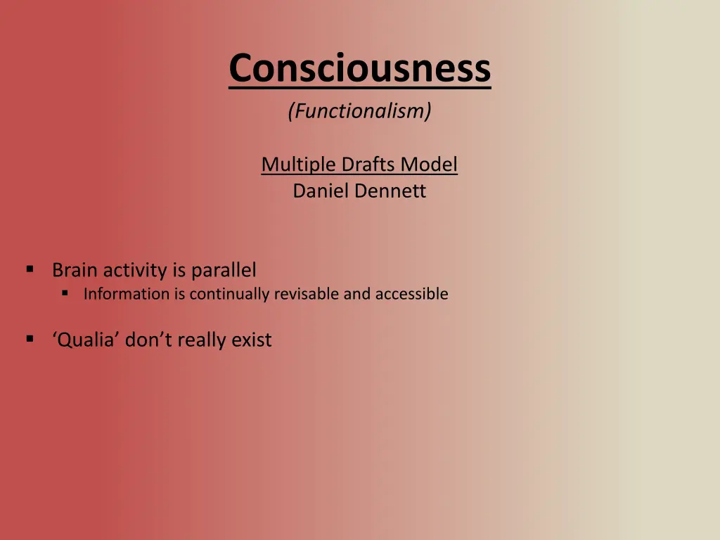 consciousness functionalism 1