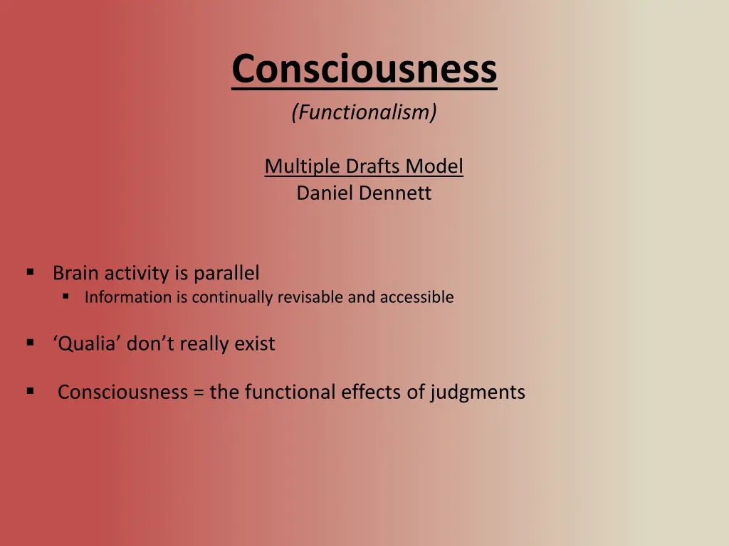 consciousness functionalism 2