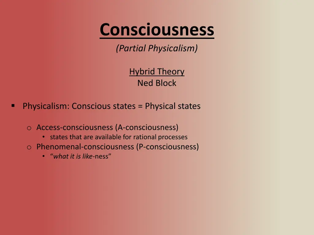 consciousness partial physicalism 1