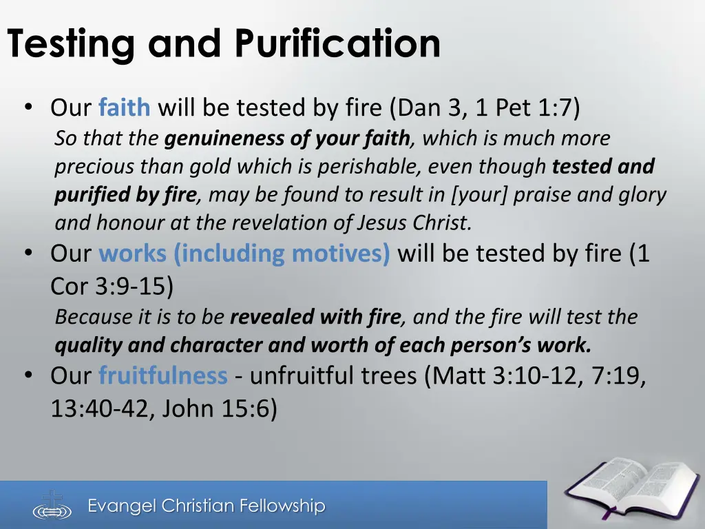 testing and purification