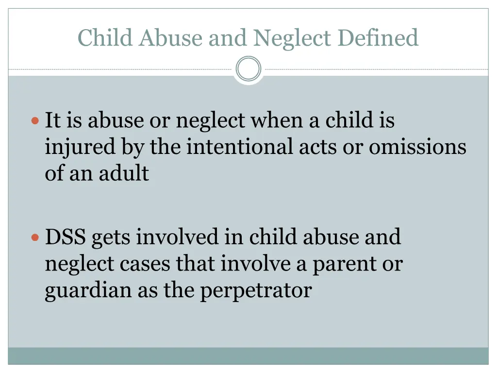 child abuse and neglect defined