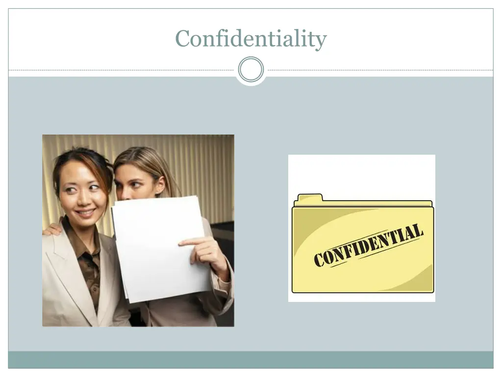 confidentiality 1