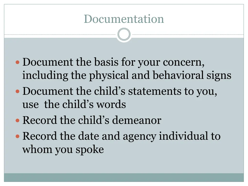 documentation