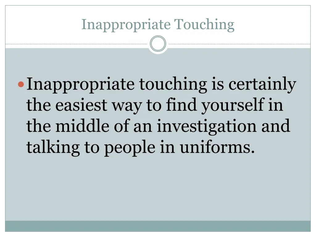 inappropriate touching