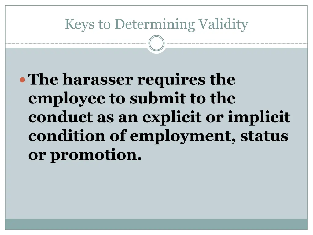 keys to determining validity