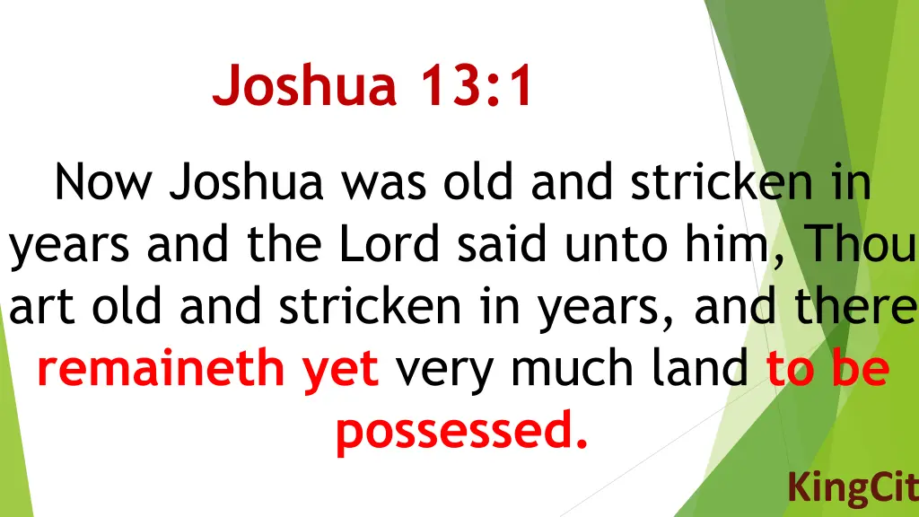 joshua 13 1