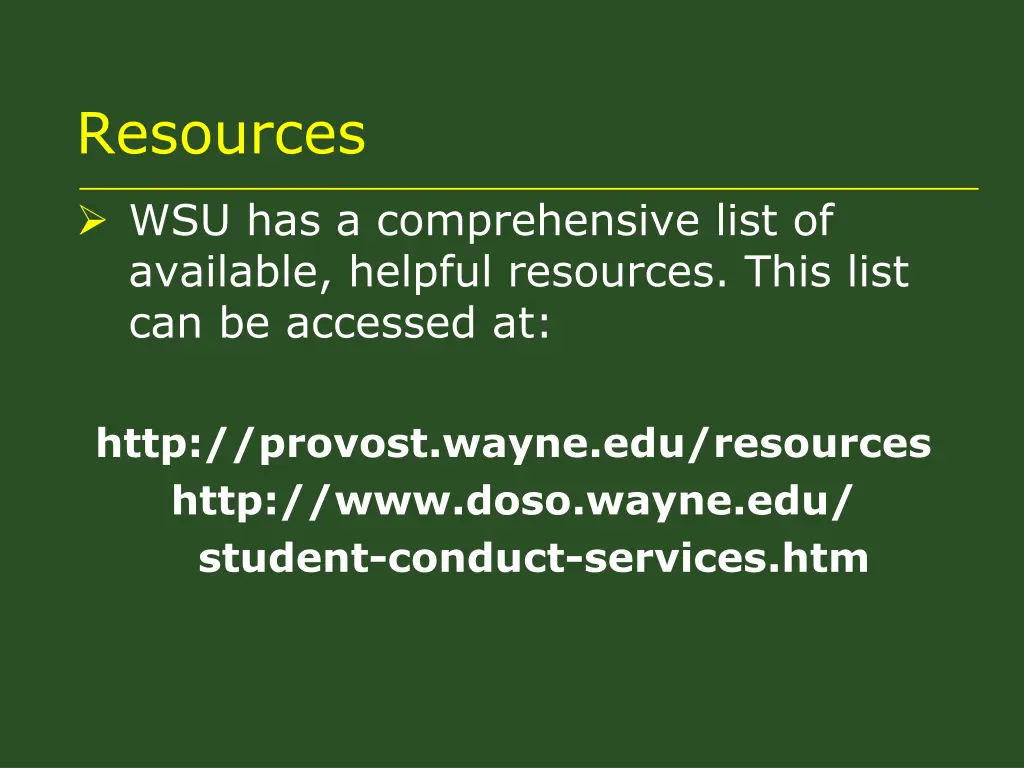 resources